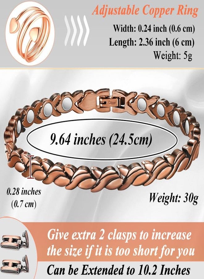 Cigmag Copper Anklet for Women Ultra Strength Solid Copper Anklet Bracelet Adjustable Length with Sizing Tool - Image 2